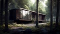 Stylish tiny house in the middle of the forest Royalty Free Stock Photo