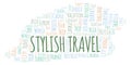 Stylish Travel word cloud