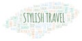 Stylish Travel word cloud.