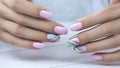 Stylish trendy female manicure