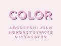 Stylish trendy logotype Retro Bar. 3D colorful Font