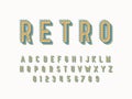 Stylish trendy logotype Retro Bar. 3D colorful Font