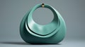 Stylish Turquoise 3d Handbag With Layered Organic Forms