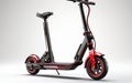 Stylish Urban Transport Electric Scooter on White Background