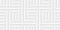 Stylish vector geometric lines seamless pattern. Subtle texture with zigzag stripes, broken lines, maze, optical illusion effect. Royalty Free Stock Photo