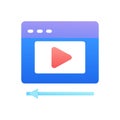 Stylish Video Stream Icon for Digital Platforms