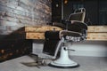 Stylish Vintage Barber Chair Royalty Free Stock Photo