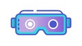 Stylish VR Headset Immersive Gaming Tech, vector design Generative AI Royalty Free Stock Photo
