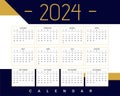 stylish 2024 wall calendar template a full page printable design