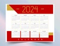 stylish 2024 wall calendar template a full page printable design