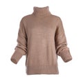 Stylish warm brown sweater isolated