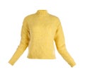 Stylish warm yellow sweater isolated Royalty Free Stock Photo