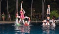 Stylish water show performed by a high passionate professional Cuban dancers