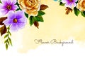 Stylish watercolor flower design elegant background