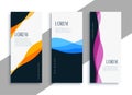 Stylish wavy vertical banners template