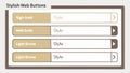 Stylish Web Buttons Vector Pack: Customizable UI Elements, vector design Generative AI Royalty Free Stock Photo