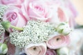 stylish wedding attributes of bride. classic bride& x27;s bouquet Royalty Free Stock Photo