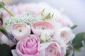 stylish wedding attributes of bride. classic bride's bouquet