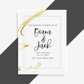 Stylish wedding card invitation template