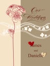 Stylish wedding invitation card