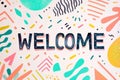 Stylish Welcome Text Design Royalty Free Stock Photo