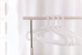 Stylish white hangers Royalty Free Stock Photo