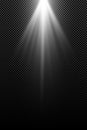 Stylish white light effect isolated on a transparent background. White rays. Lamp beams. Bright abstract light. Radiation from