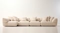 Stylish White Sofa With Soft Cushions For Modern Interiors Royalty Free Stock Photo