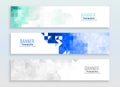 stylish wide web header layout in set for corporate promotion Royalty Free Stock Photo