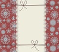 Stylish winter cover with snowflakes