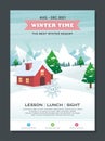 Stylish Winter Flyer or Poster Template Design