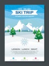 Stylish Winter Flyer or Poster Template Design Royalty Free Stock Photo