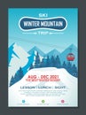 Stylish Winter Flyer or Poster Template Design Royalty Free Stock Photo