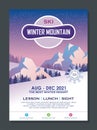 Stylish Winter Flyer or Poster Template Design