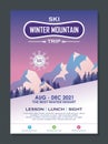 Stylish Winter Flyer or Poster Template Design