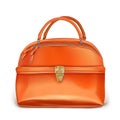 Stylish women`s orange handbag Royalty Free Stock Photo