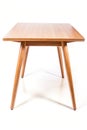 Stylish Wooden Table Isolated on White Background Royalty Free Stock Photo