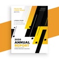 Stylish yellow annual report business brochure design template