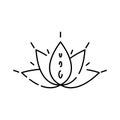 Stylish yoga themed icon on white background. Selfcare, Meditation, Mental health, Healthy lifestyle, psychology, alternative