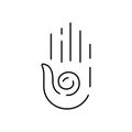 Stylish yoga themed icon on white background. Selfcare, Meditation, Mental health, Healthy lifestyle, psychology, alternative