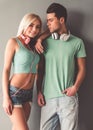 Stylish young couple Royalty Free Stock Photo