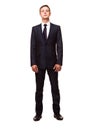 Stylish young man in suit and tie. Business style. Handsome man standing and looking at the camera Royalty Free Stock Photo