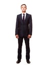 Stylish young man in suit and tie. Business style. Handsome man standing and looking at the camera Royalty Free Stock Photo