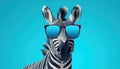 Stylish Zebra Showcases the Latest in Animal Fashion with Cool Sunglasses - Generative AI