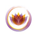 Stylish Zen Lotus Abstract Symbol