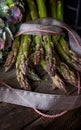 Stylishly presented green asparagus Royalty Free Stock Photo