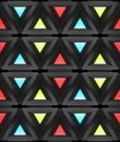 Stylistic abstract light background with a diverse geometric structure. 3D illustration. Royalty Free Stock Photo