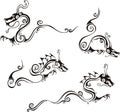 Stylistic dragon tattoos