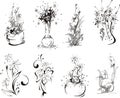 Stylistic flower designs