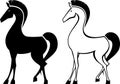 Stylization illustration of a horse Royalty Free Stock Photo